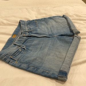 MOTHER dropout cuff short in The Welcome Home Garden Club wash